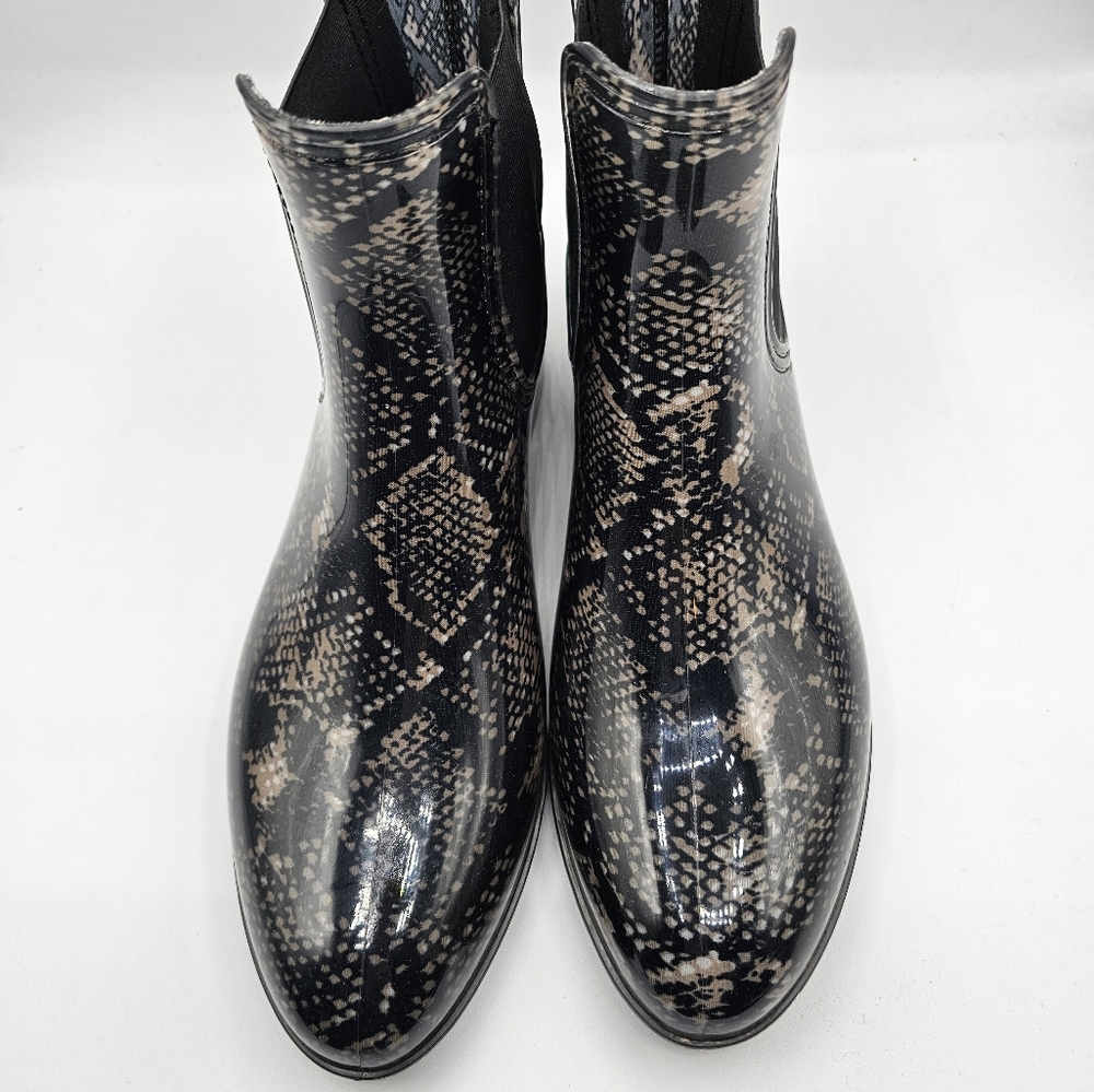 INC International Concepts Raelynn Snakeskin Rain Booties